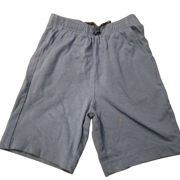 Falls Creek Unisex Kids Blue Slash Pockets Elastic Waist Drawstring Pull On Shor - Picture 1 of 6